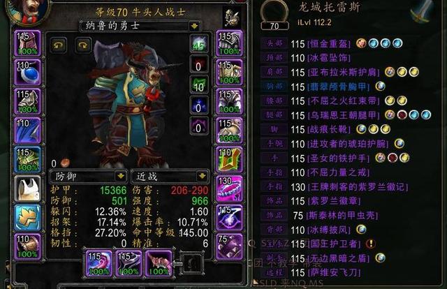 魔兽世界tbc防战三围多少达标？