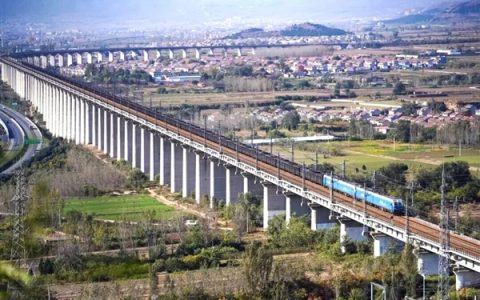 106节车厢的超长火车震撼再现！一次载重1.2万吨