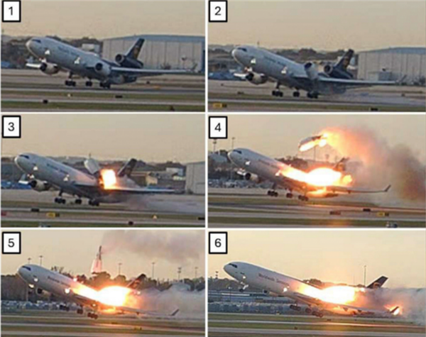 刚起飞就坠毁爆炸 美国麦道-11空难初步调查：发现金属疲劳裂纹