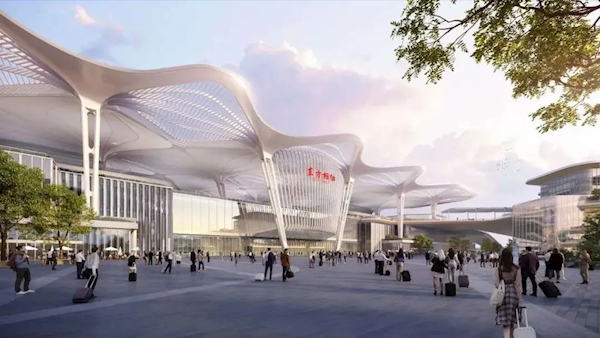上海东站封顶！国内高铁车站中首次引入航空模块
